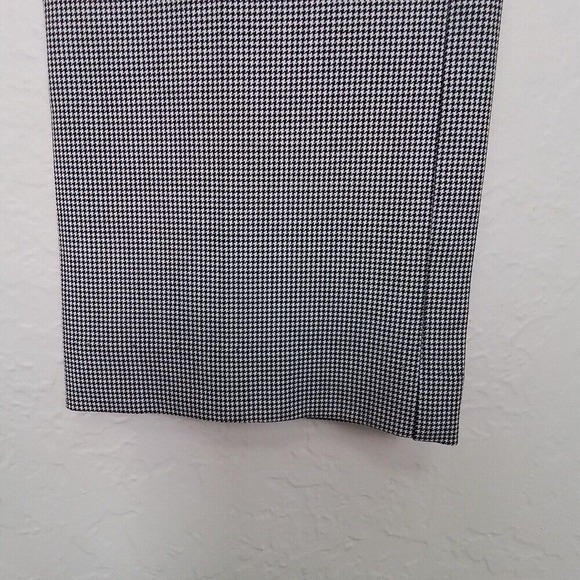 Liz Claiborne Tabitha‎ Pant 2 Petite Black White Herringbone Mid Rise Straight - Picture 5 of 15